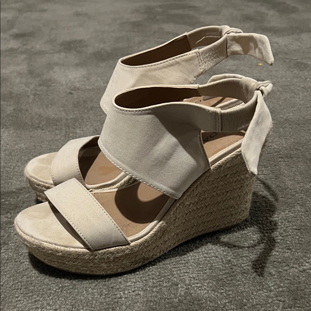Moda Spana Cream Wedge Sandals